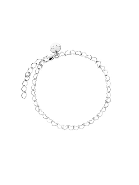 Rosefield Rosefield zapestnica srebrne barve Heart Chain JBHCS-J683
