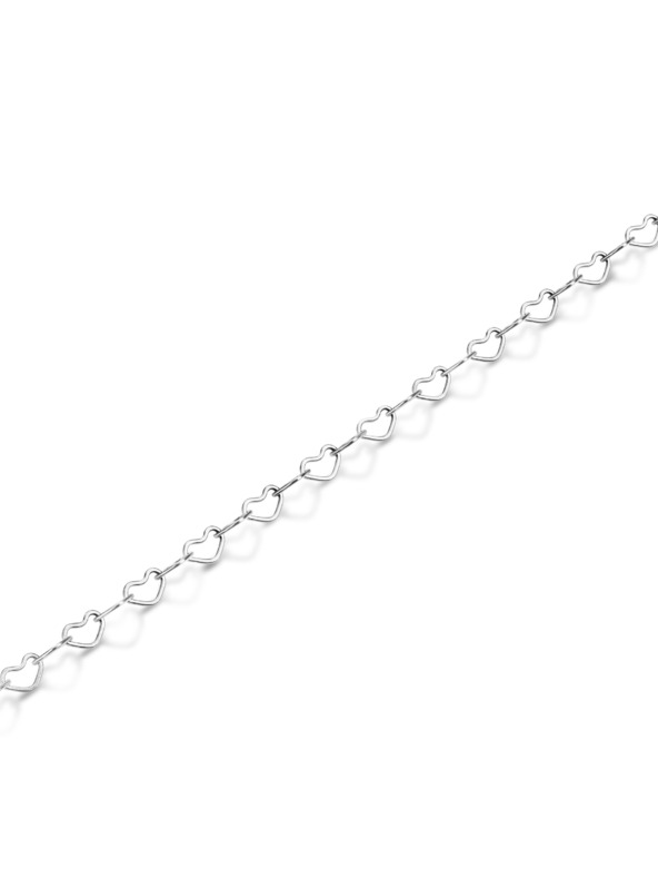 Rosefield Rosefield zapestnica srebrne barve Heart Chain JBHCS-J683