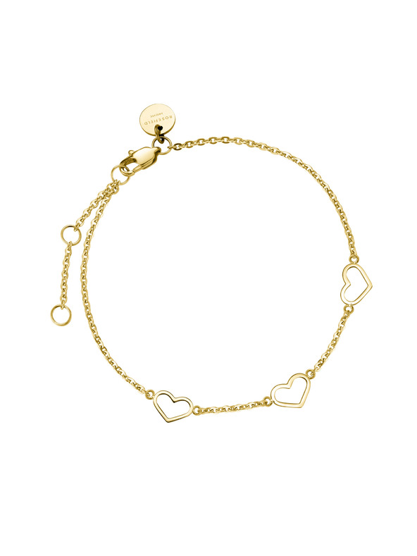 Rosefield Rosefield zlati zapestnica Triple Heart JBTHG-J537