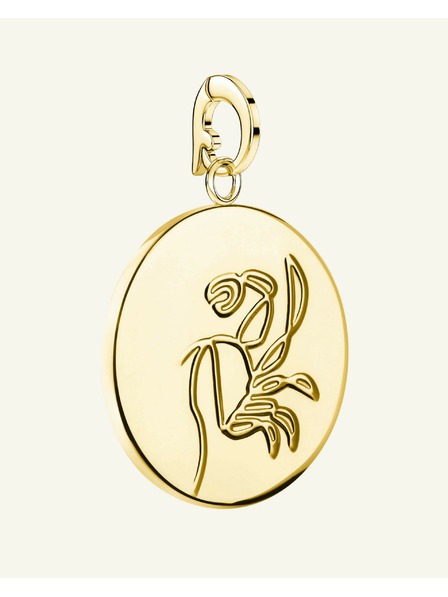 Rosefield Rosefield obesek zlate barve Zodiac Coin Rak