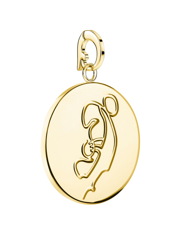 Rosefield Rosefield obesek zlate barve Zodiac Coin Lev