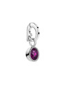 Rosefield Rosefield obesek srebrne barve Birthstone Februar barva