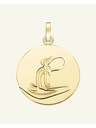 Rosefield Rosefield obesek zlate barve Zodiac Coin Vodnar