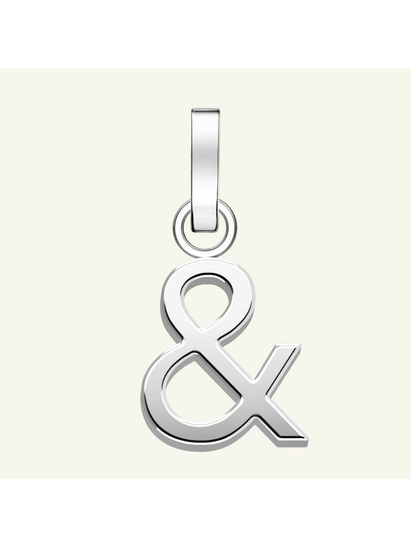 Rosefield Rosefield obesek Symbol Ampersand v srebrni barvi