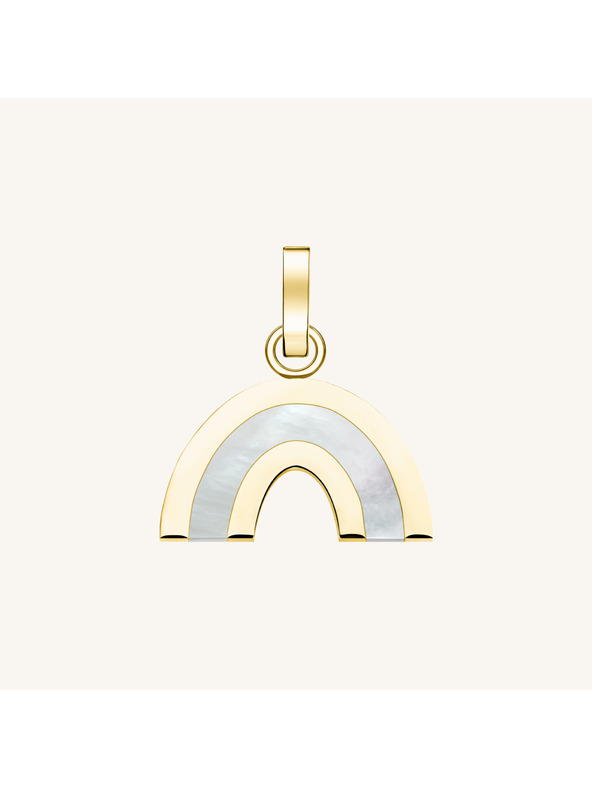 Rosefield Rosefield obesek zlate barve Lucky Symbol Rainbow