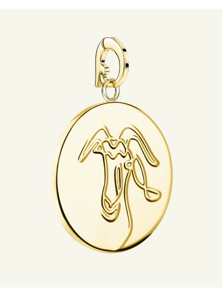 Rosefield Rosefield obesek zlate barve Zodiac Coin Kozorog