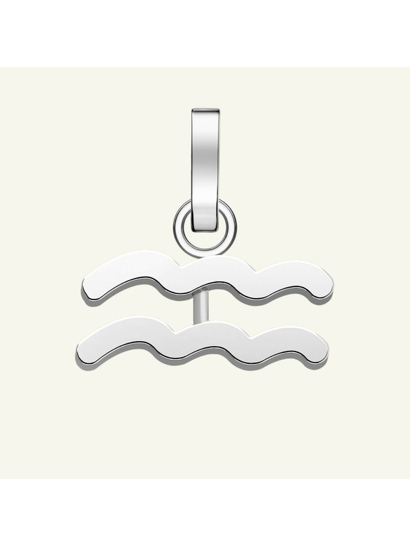 Rosefield Rosefield obesek Zodiac Symbol Vodnar v srebrni barvi