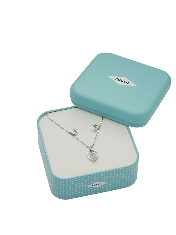Fossil Ženski darilni komplet jeklenih nakitov Fossil JF04669SET
