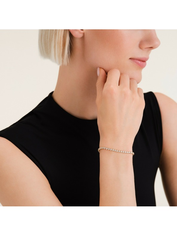 Rosefield Rosefield ženska Tennis pozlačena zapestnica JBTWG-J1035