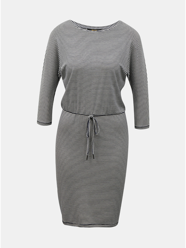 ZOOT.lab Belo-modra črtasta ženska obleka s kravato ZOOT.lab Demi