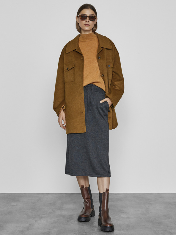 ZOOT.lab Sivo žensko pleteno midi krilo METROOPOLIS by ZOOT.lab Barny