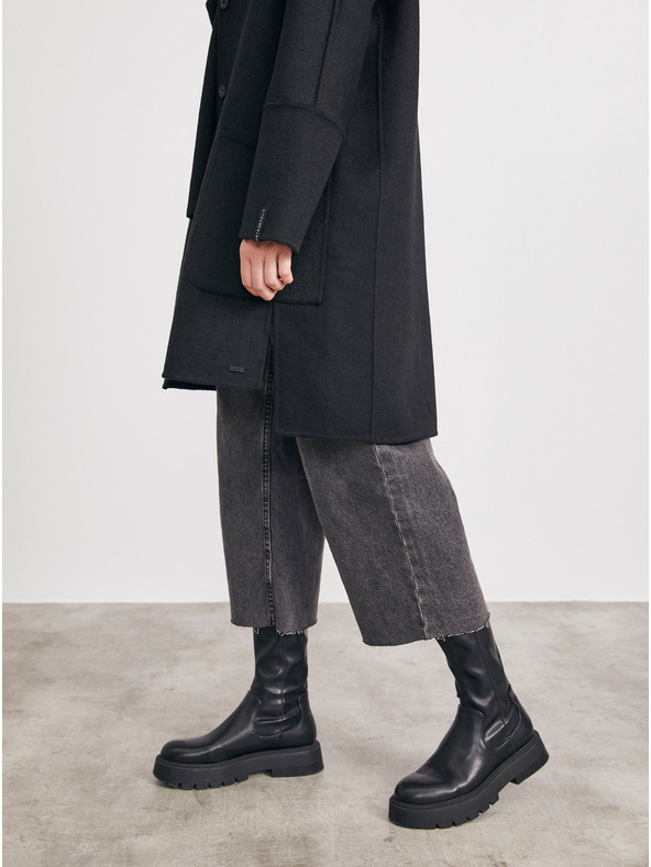 ZOOT.lab Črn ženski plašč iz volne METROOPOLIS by ZOOT.lab Kandis