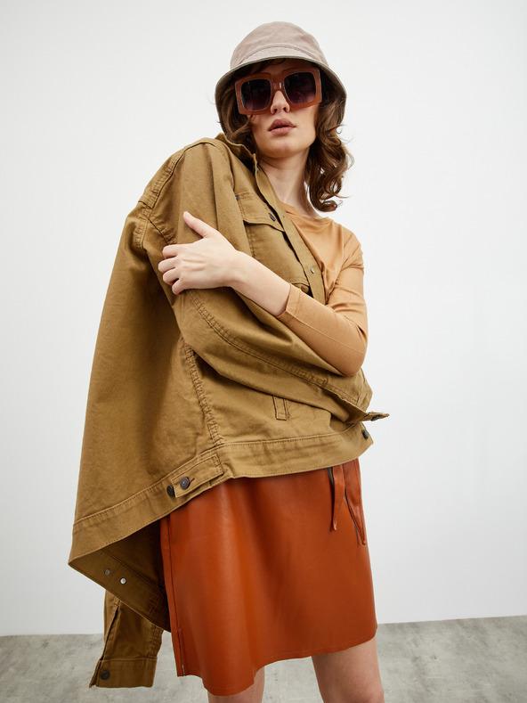 ZOOT.lab Rjavo žensko krilo iz usnja z zavezovanjem ZOOT.lab Ryoko