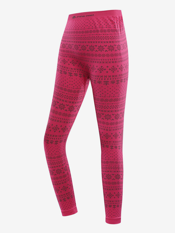 ALPINE PRO Tmavo ružové dievčenské funkčné prádlo ALPINE PRO Lento