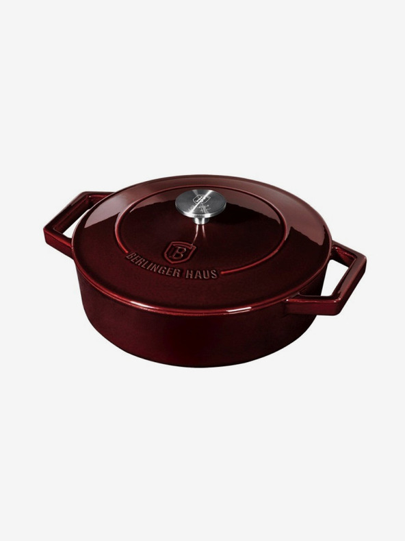 Berlingerhaus Litinast pekač z pokrovko 26 cm Burgundy Line BERLINGERHAUS
