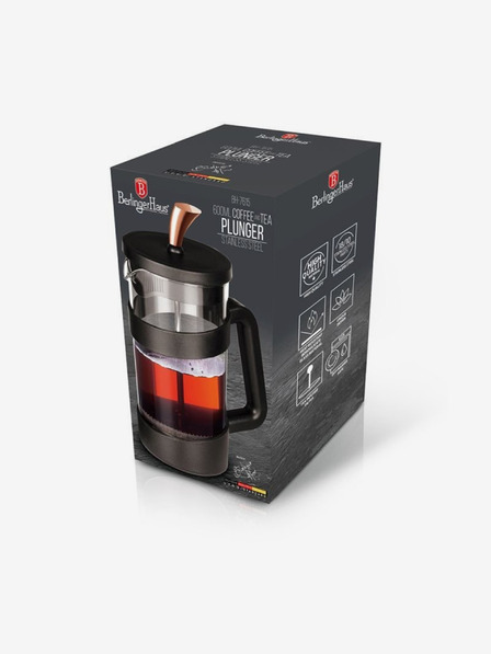 Berlingerhaus Lonček za čaj in kavo French Press 600 ml Black Rose Collection BERLINGERHAUS