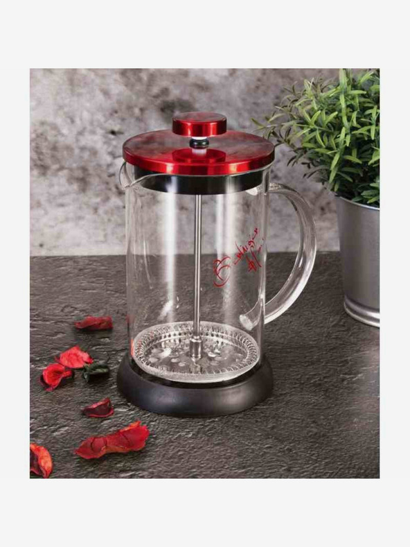 Berlingerhaus Lonček za kavo in čaj French Press 600 ml Burgundija Metallic Line BERLINGERHAUS