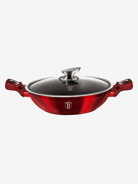 Berlingerhaus Wok ponev z pokrovko 30 cm Burgundy Edition BERLINGERHAUS