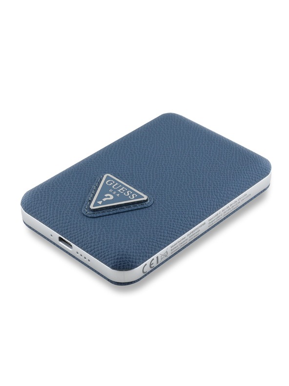 Guess Guess PU Grained Triangle Logo MagSafe Powerbank 5000mAh Blue