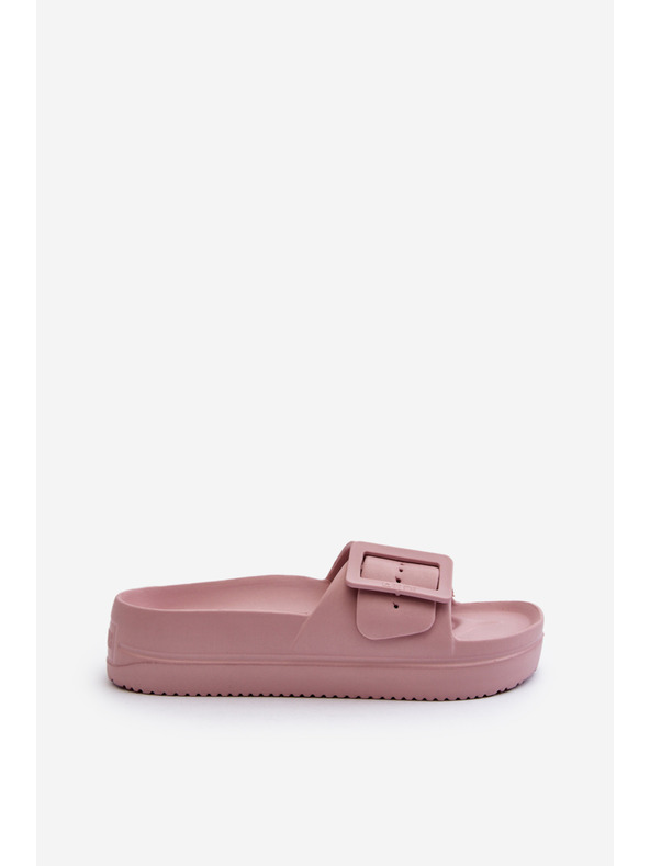 BIG STAR SHOES Ženske pěnové natikače na platformi z zaponko Big Star roza