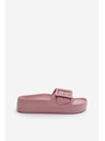 BIG STAR SHOES Ženske pěnové natikače na platformi z zaponko Big Star roza