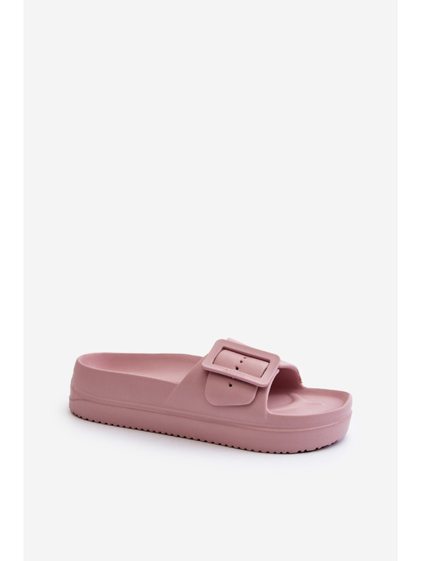 BIG STAR SHOES Ženske pěnové natikače na platformi z zaponko Big Star roza