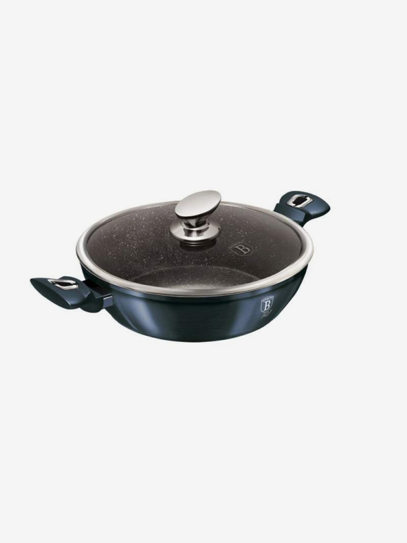 Berlingerhaus Okrogel pekač z marmornim povojem in pokrovom 28 cm BERLINGERHAUS Metallic Line Aquamarine Edition