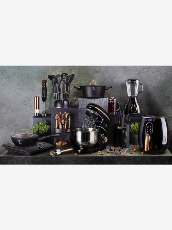 Berlingerhaus Posoda za peko s pokrovom in marmornato površino 28 cm Black Rose Collection BERLINGERHAUS