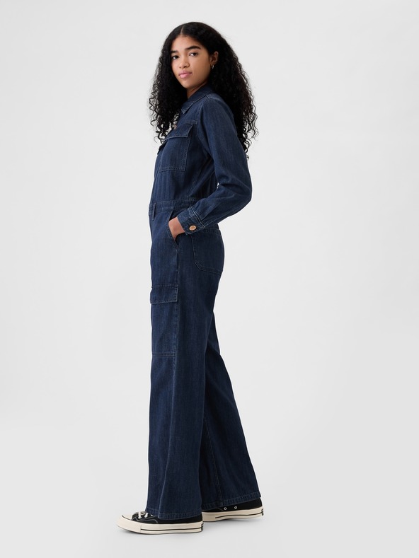 GAP Gap Utility Denim Cargo Jumpsuit