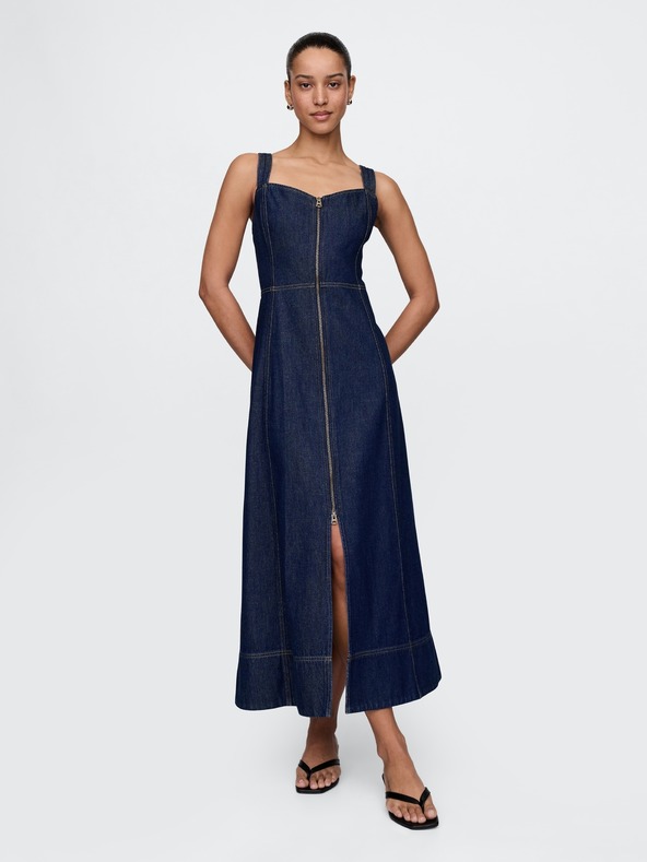 GAP Maxi obleka iz džinsa UltraSoft GAP