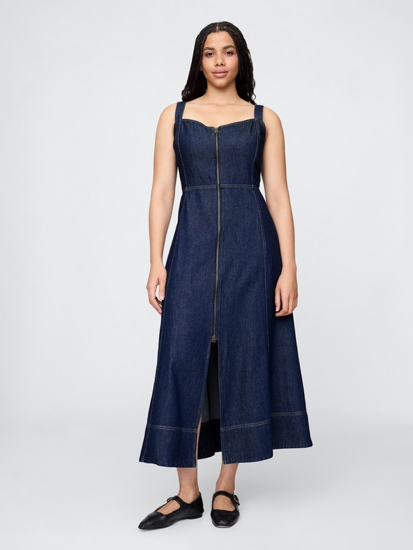 GAP Maxi obleka iz džinsa UltraSoft GAP