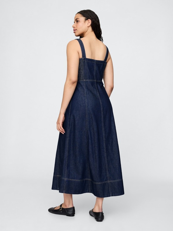 GAP Maxi obleka iz džinsa UltraSoft GAP