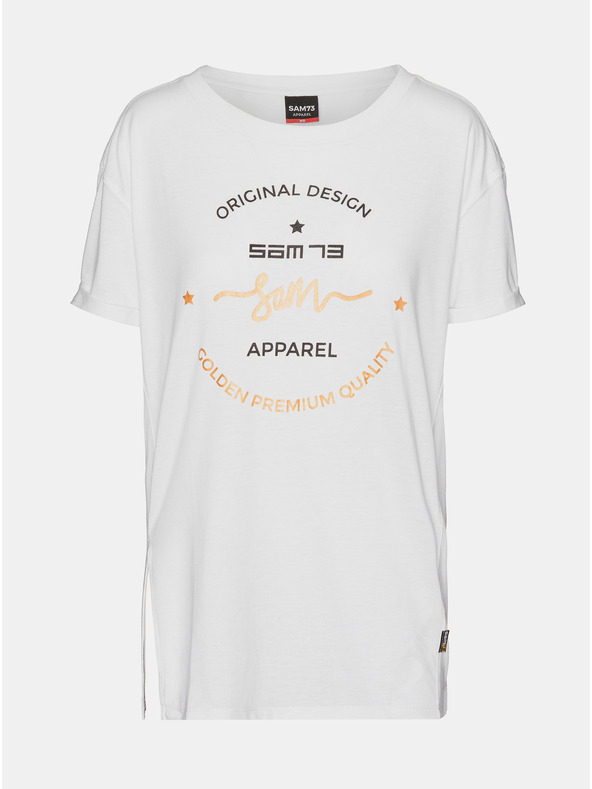 Sam 73 Bela ženska majica s potiskom SAM 73 Annabel