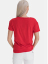 Sam 73 Rdeča ženska majica s potiskom SAM 73