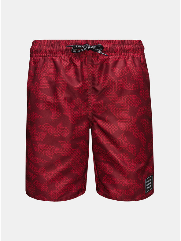 Sam 73 Rdeče fantovske vzorčaste kopalke SAM 73