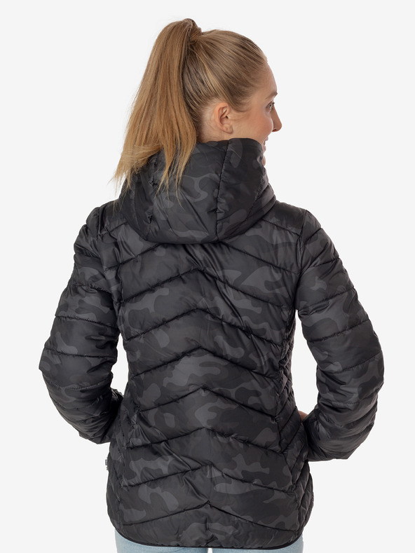 Sam 73 Črna ženska prešita maskirna jakna Sam 73