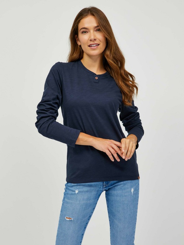 Sam 73 Temno modra ženska majica z dolgimi rokavi SAM 73 Naivara