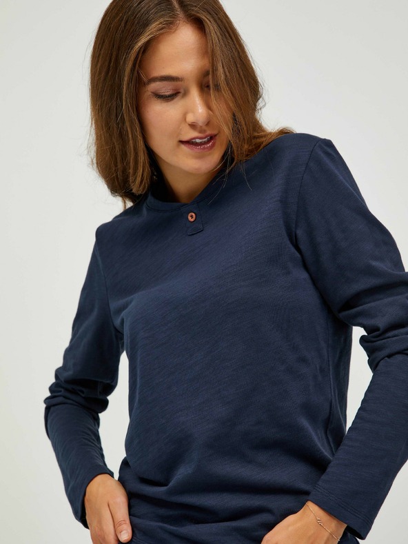 Sam 73 Temno modra ženska majica z dolgimi rokavi SAM 73 Naivara