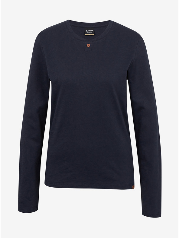Sam 73 Temno modra ženska majica z dolgimi rokavi SAM 73 Naivara