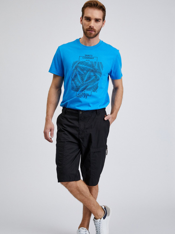 Sam 73 Črne moške kratke hlače SAM73 Cygnus