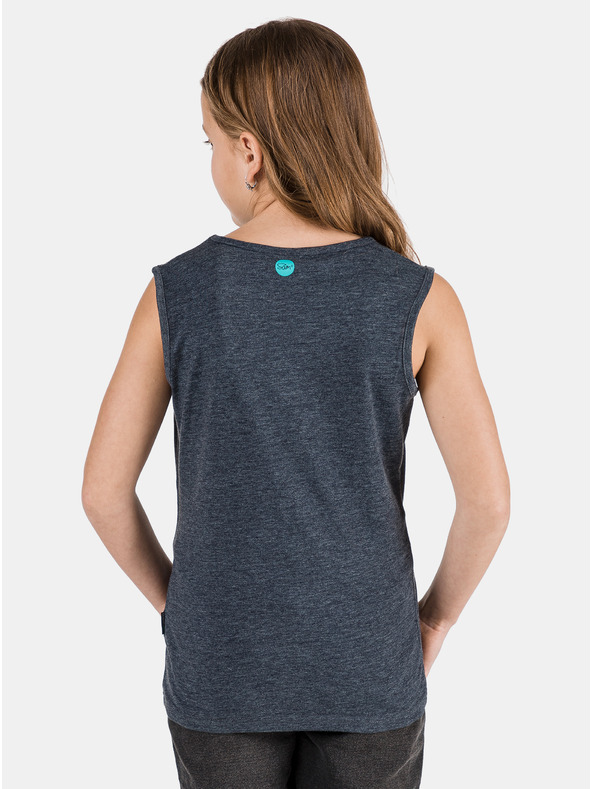 Sam 73 Temno modra dekliška majica s potiskom SAM 73