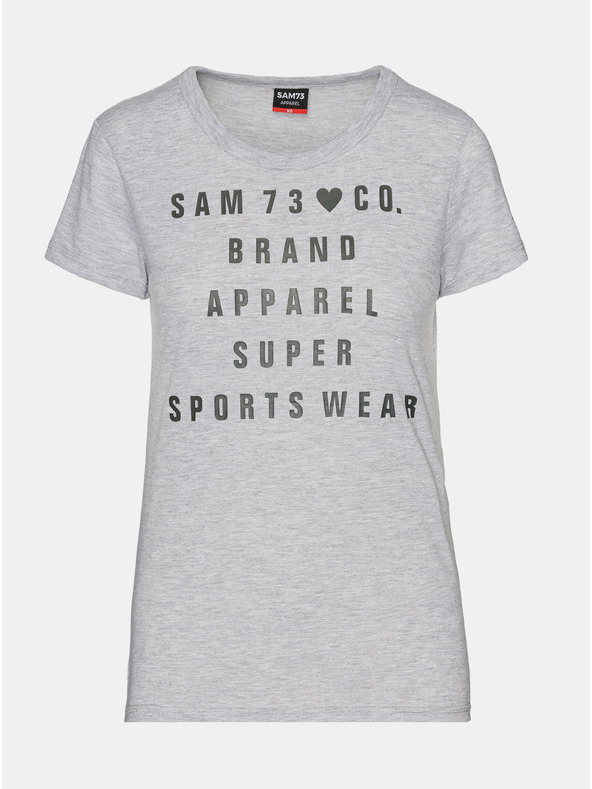 Sam 73 Svetlo siva ženska majica s potiskom SAM 73 Penny