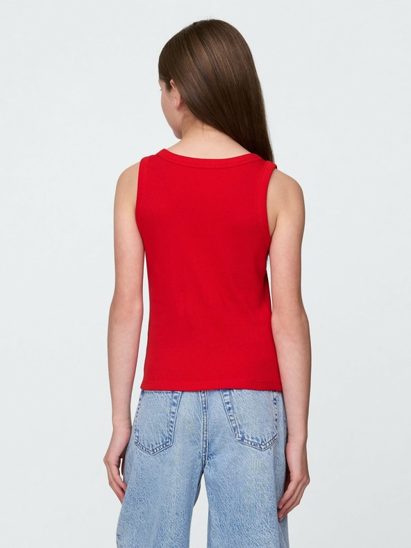 GAP Otroška rebrasta majica s logom GAP