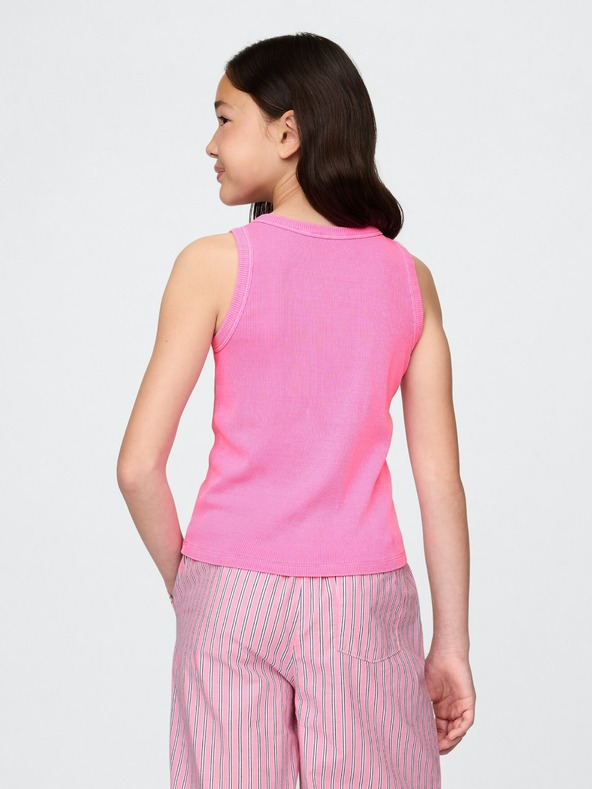 GAP Otroška rebrasta majica s logom GAP