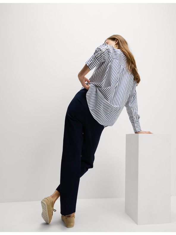 Marks & Spencer Gležnjače hlače, z visokim deležem bombaža Marks & Spencer mornarsko modra