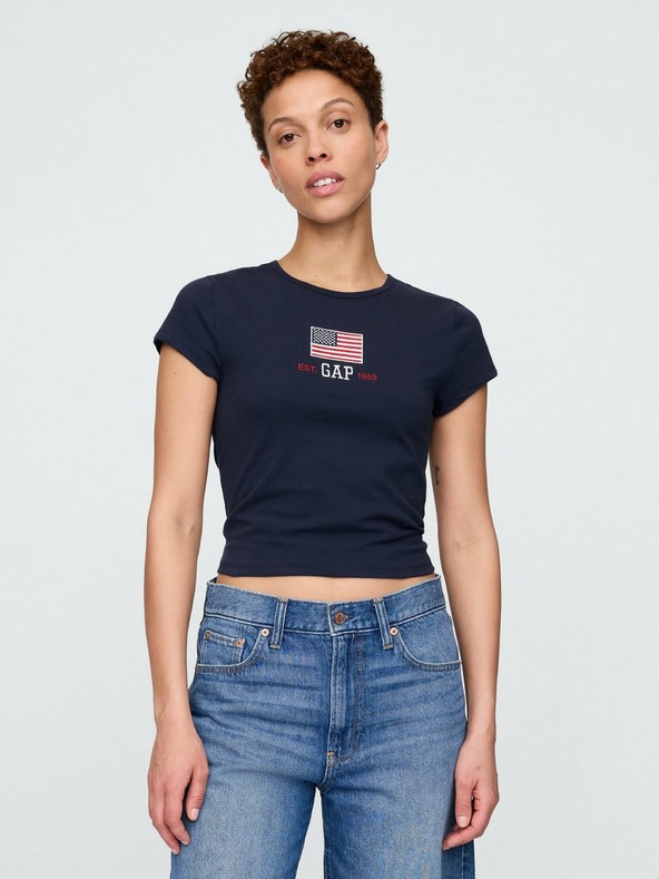 GAP Crop majica Americana GAP