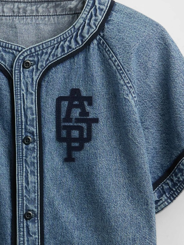 GAP Otroška jeans srajca Baseball Americana GAP
