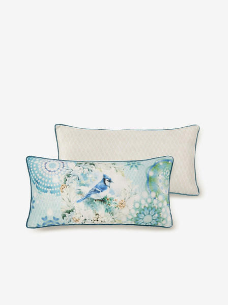 HIP 30 x 60 cm - modro-smetanova obojestranska blazina HIP Camunda