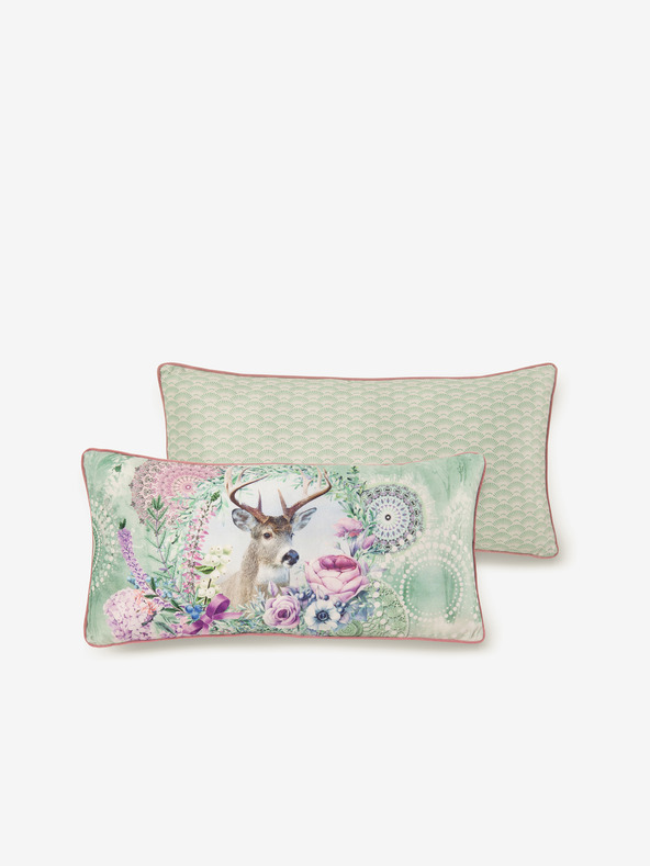 HIP 30 x 60 cm - zelena in roza obrnljiva blazina HIP Romini