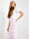 LIMITED by name it Svetlo rožnate dekliške hlače s širokimi nogavicami in žepi LIMITED by name it Hilse